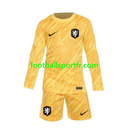 Tenue Pays-Bas Gardien Enfant Exterieur UEFA Euro 2024 Maillot de Foot ML